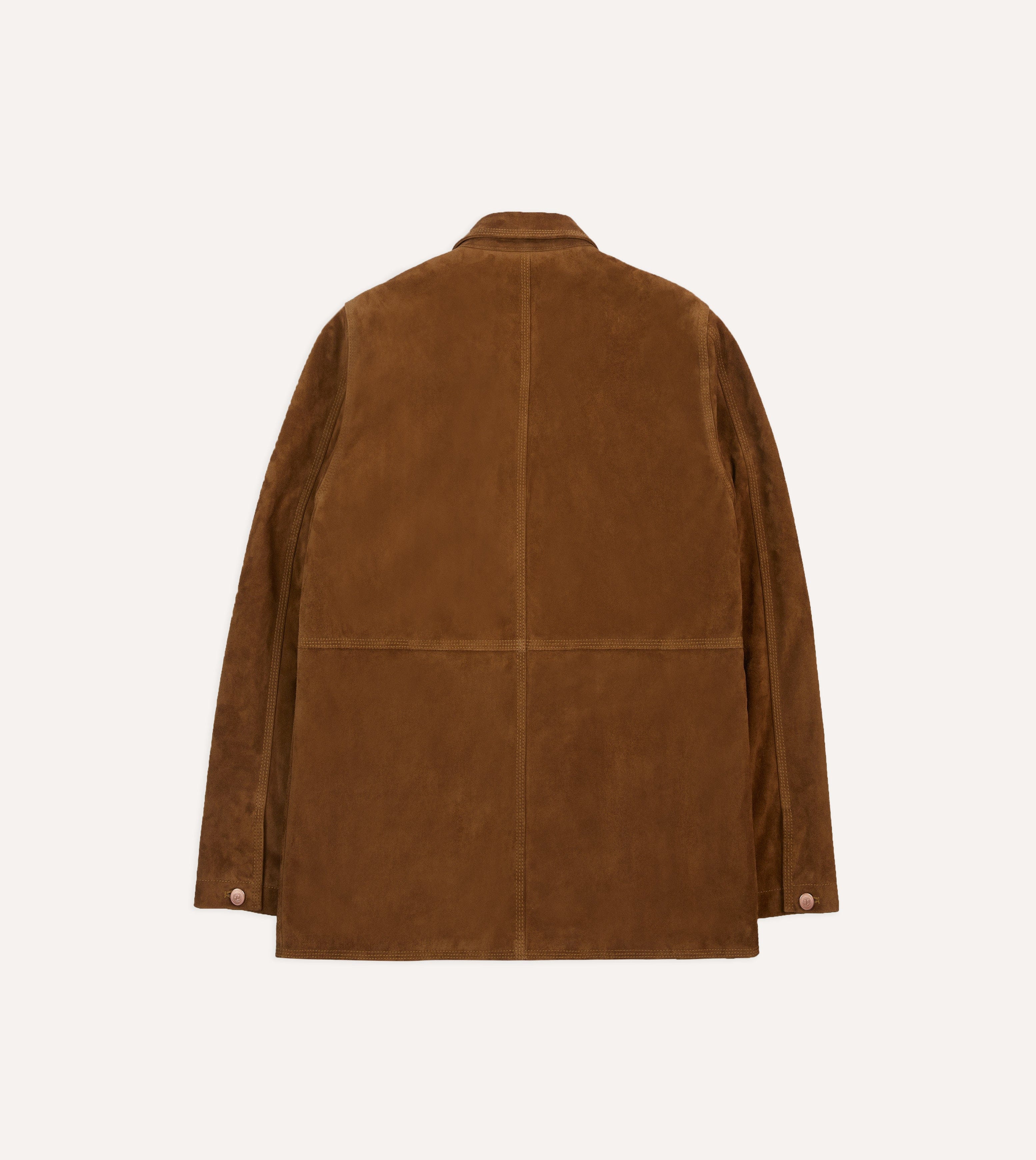 Tobacco Suede Blanket Lined Welder Jacket - Image 8