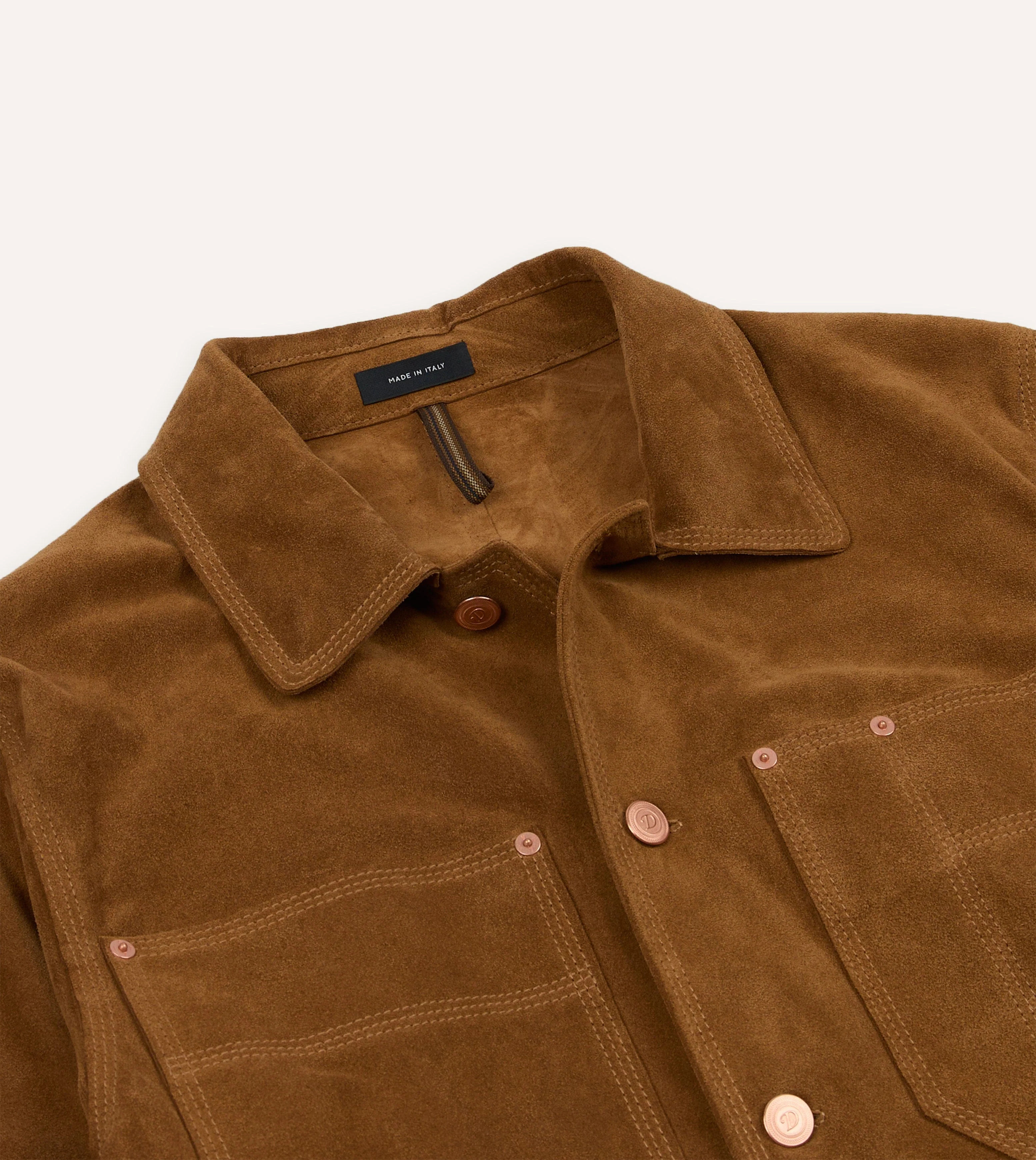 Tobacco Suede Welder Jacket - Image 3