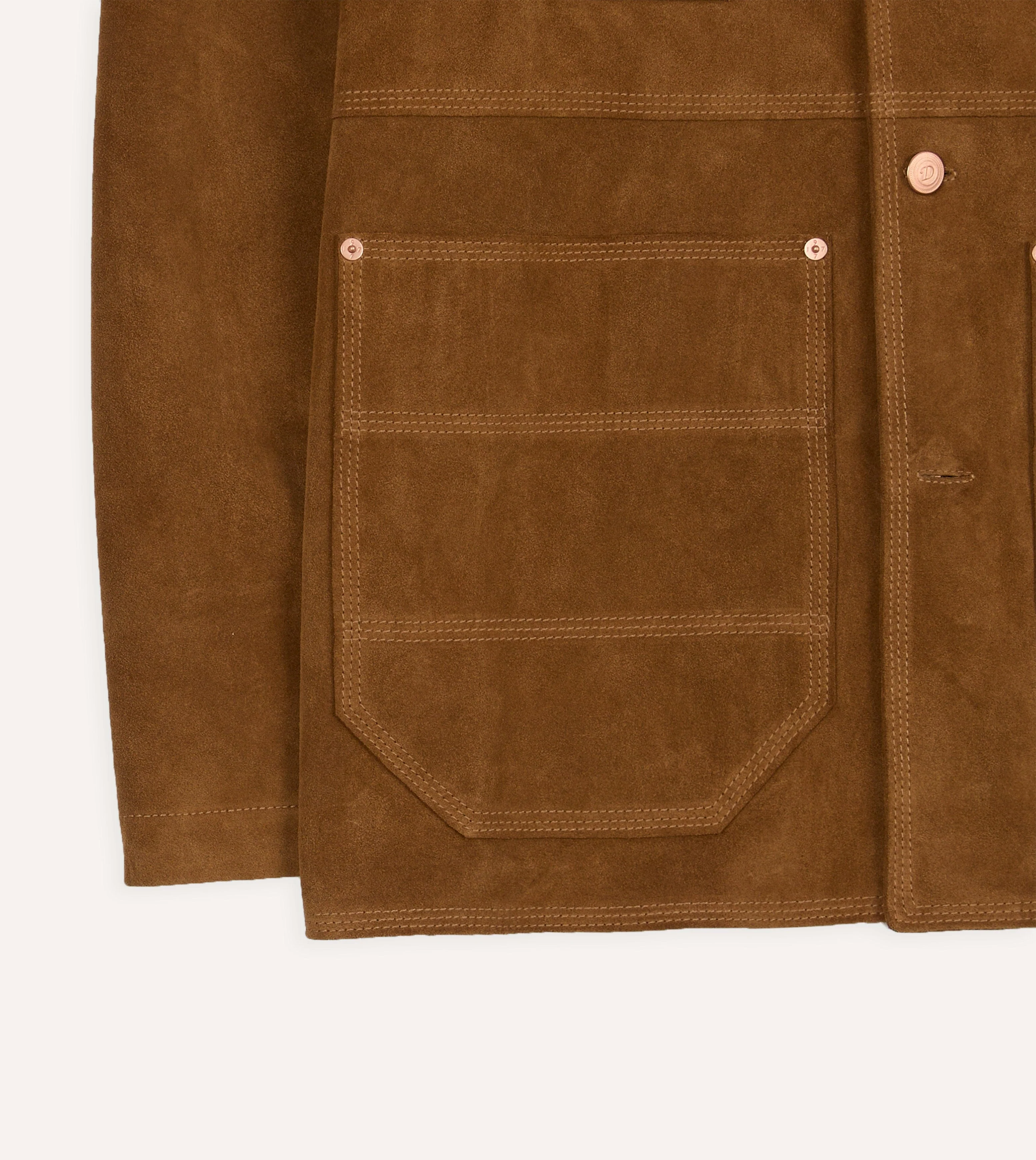 Tobacco Suede Welder Jacket - Image 6