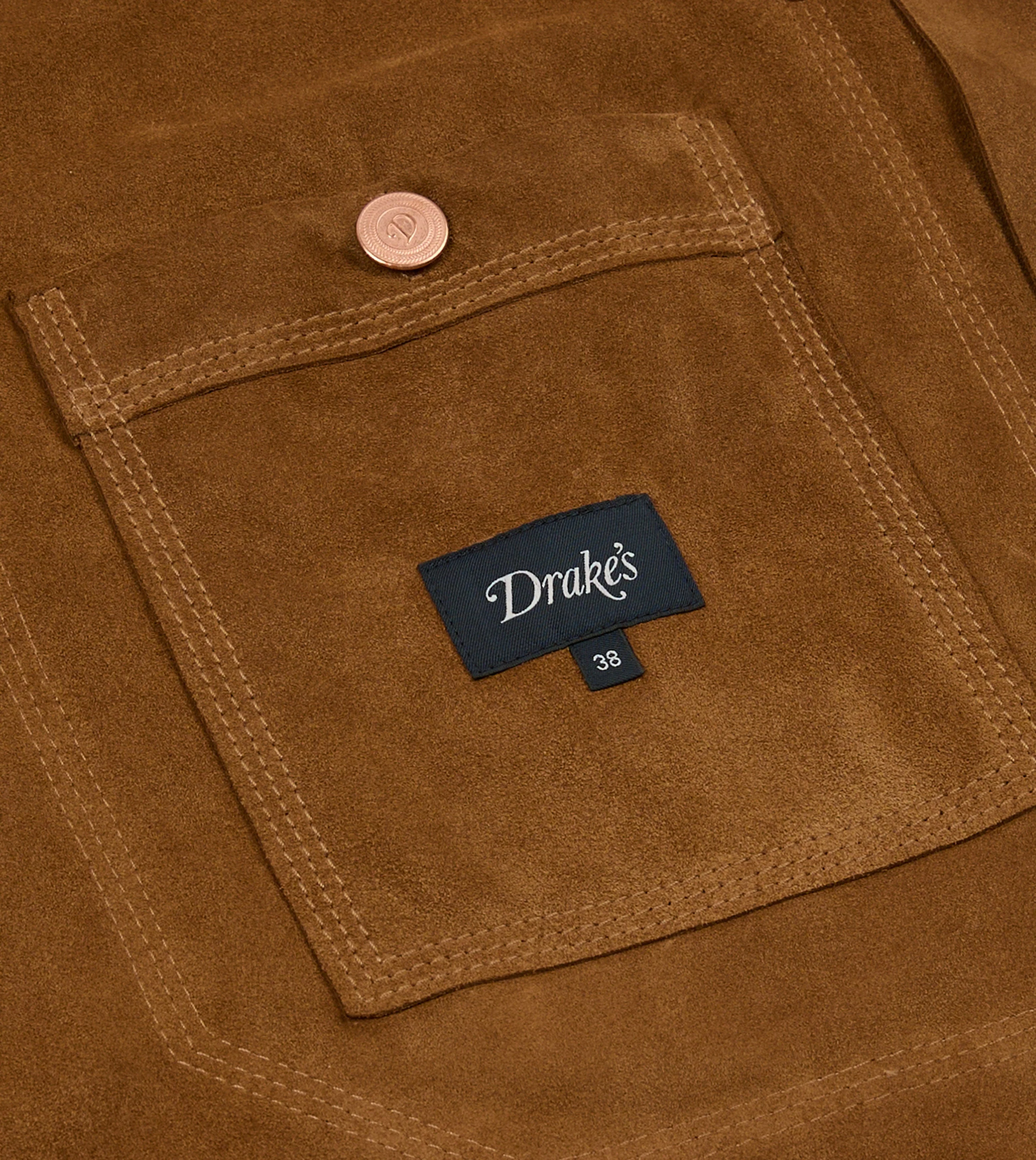 Tobacco Suede Welder Jacket - Image 7