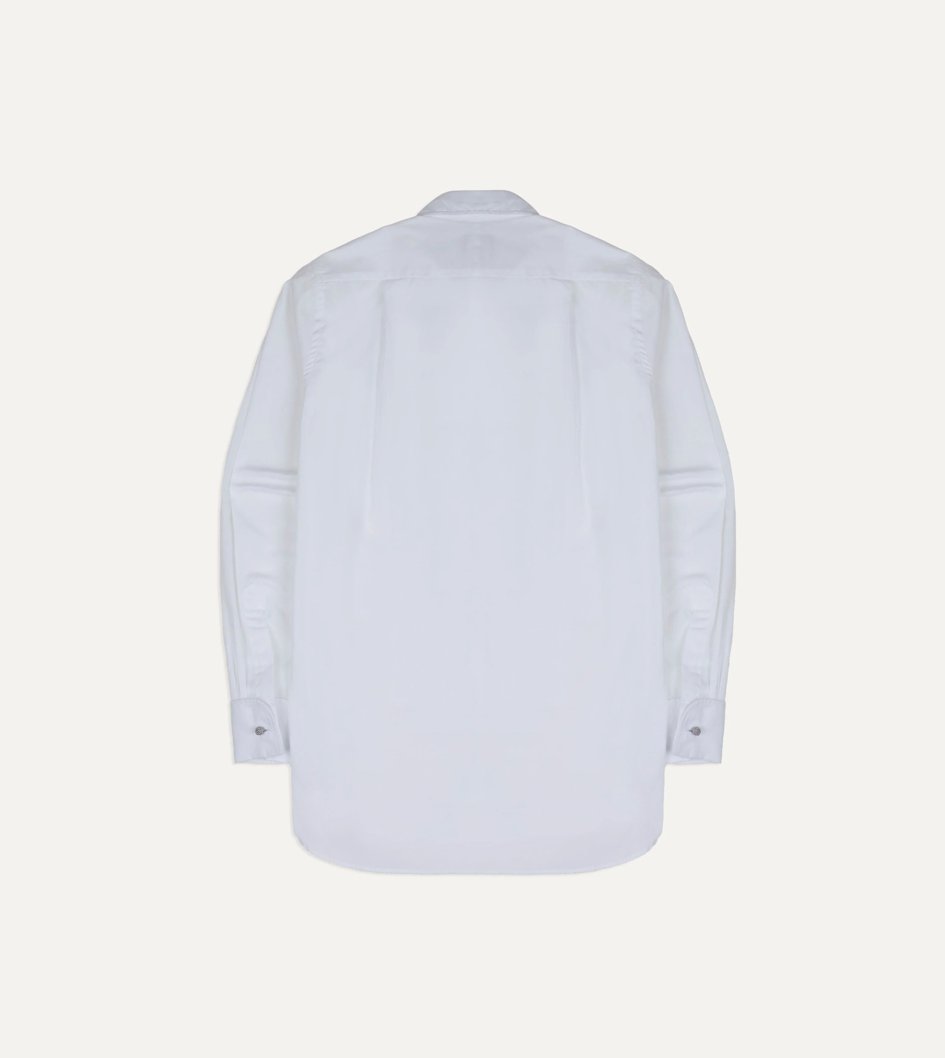 White Cotton Pleated Bib Front Dinner Shirt - Image 6