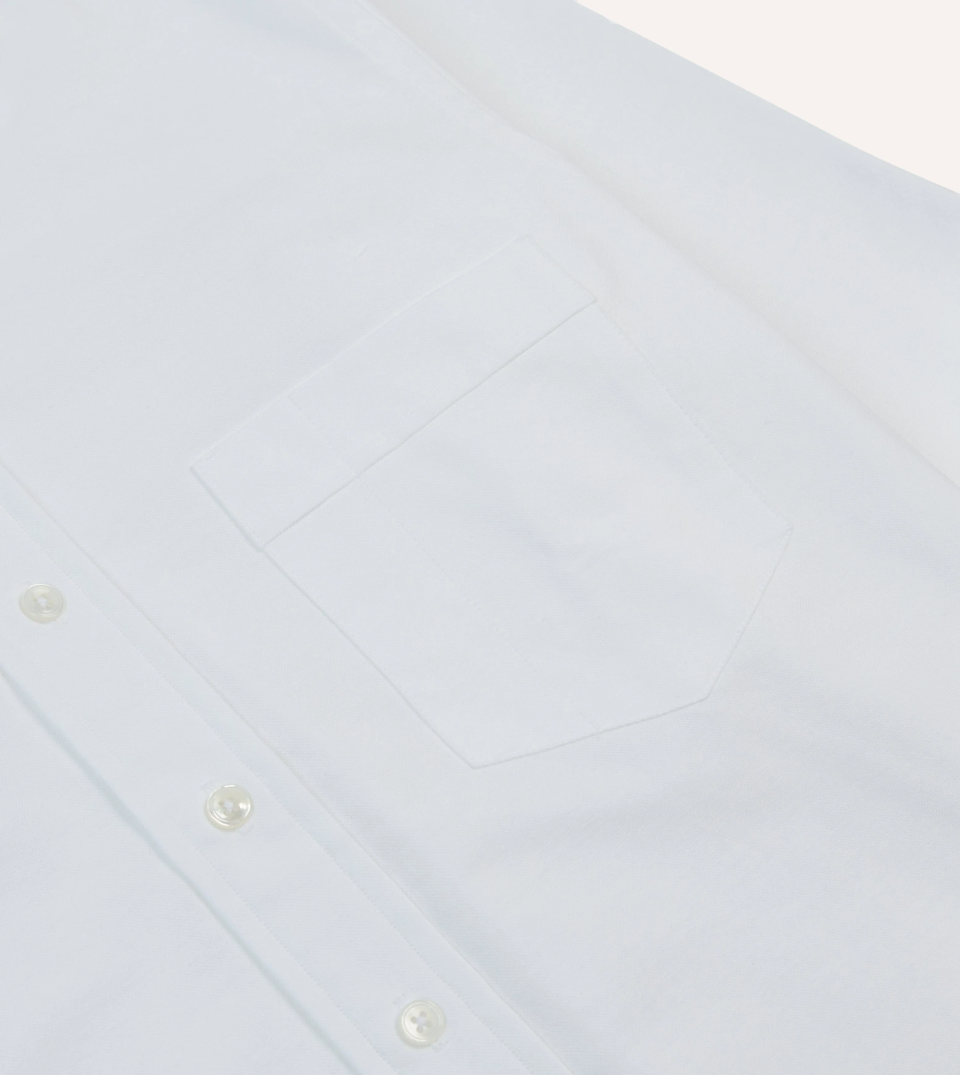 White Oxford Cotton Cloth Button-Down Shirt - Image 4