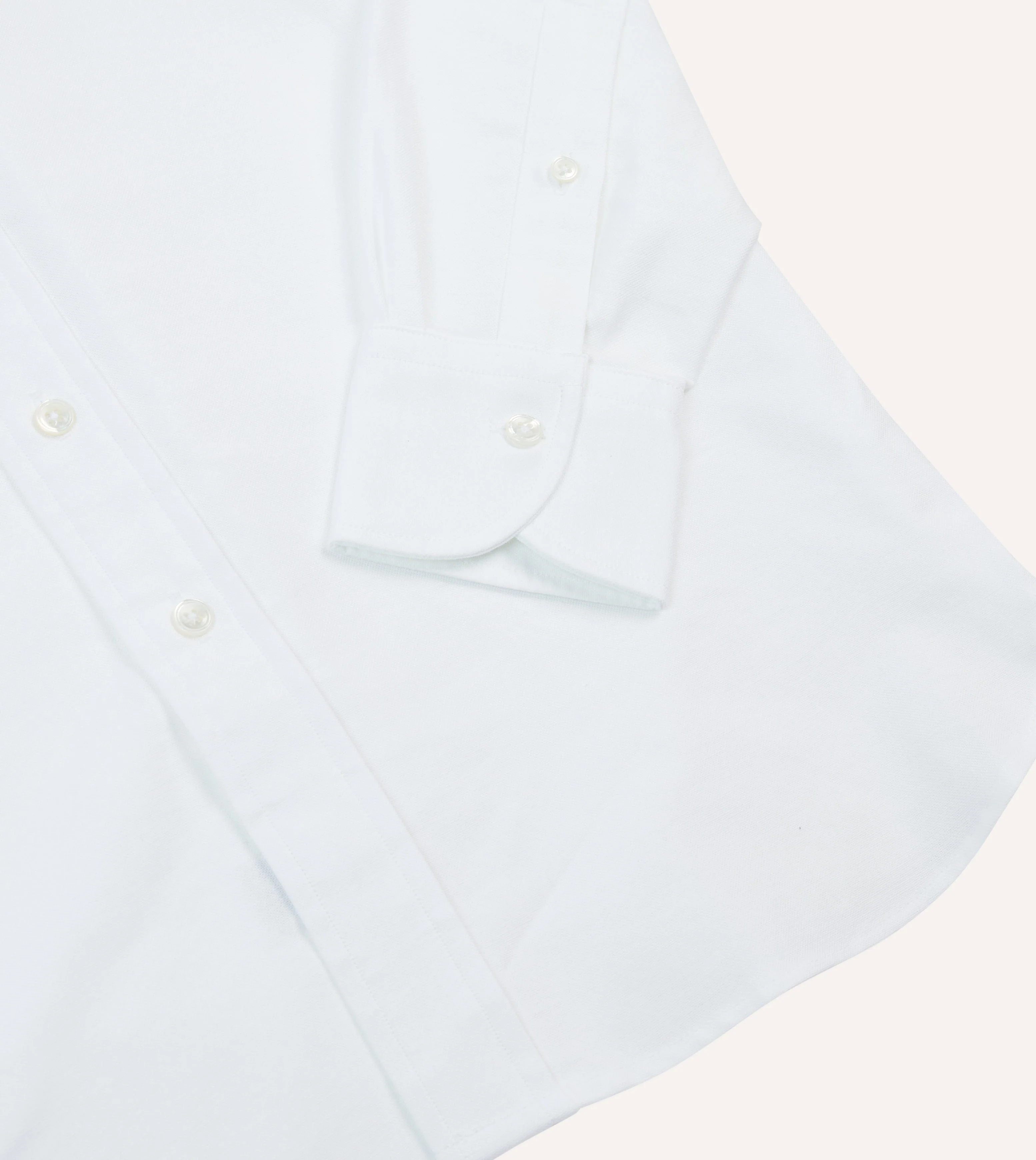 White Oxford Cotton Cloth Button-Down Shirt - Image 5