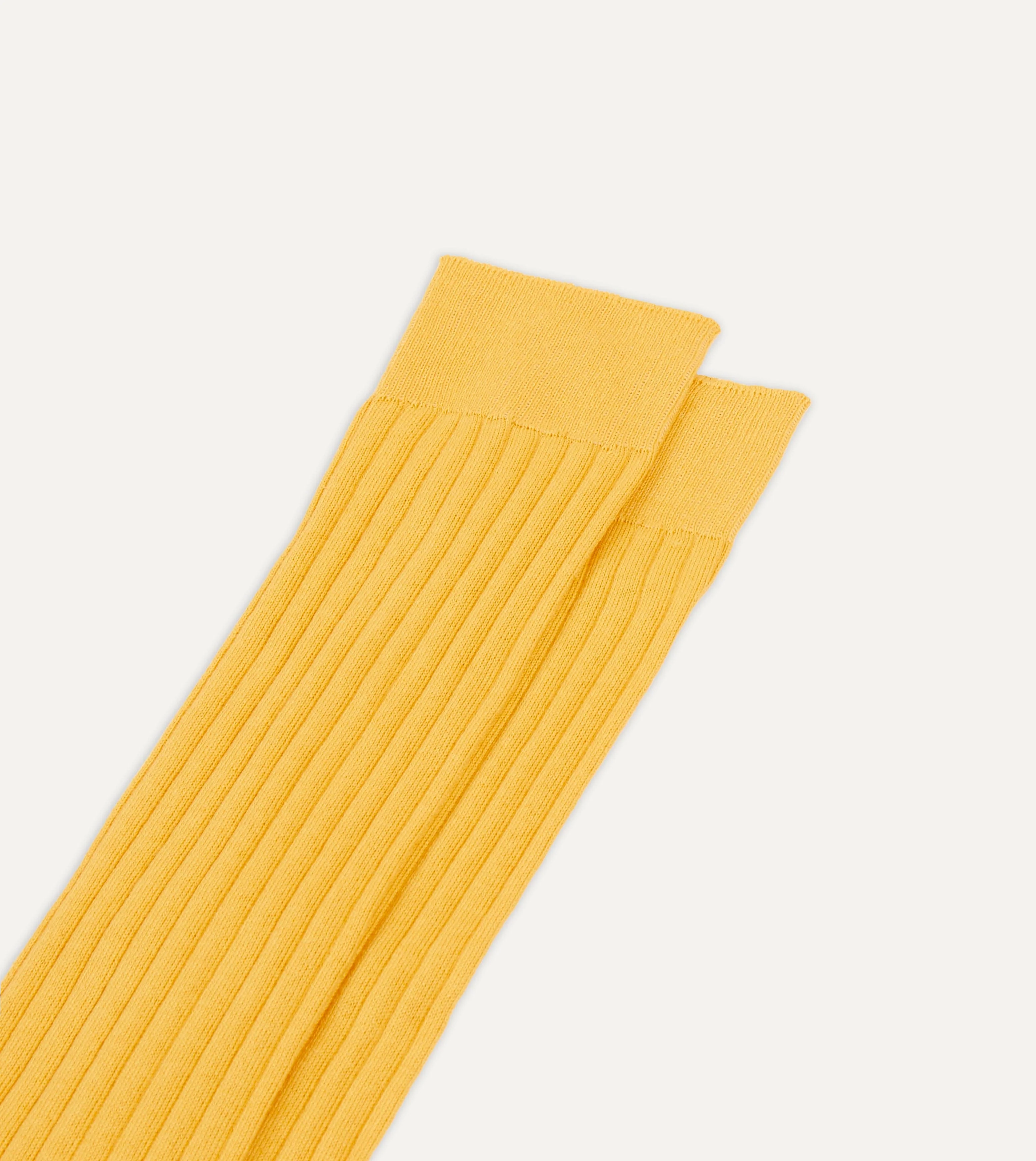 Yellow Cotton Over-the-Calf Socks - Image 3