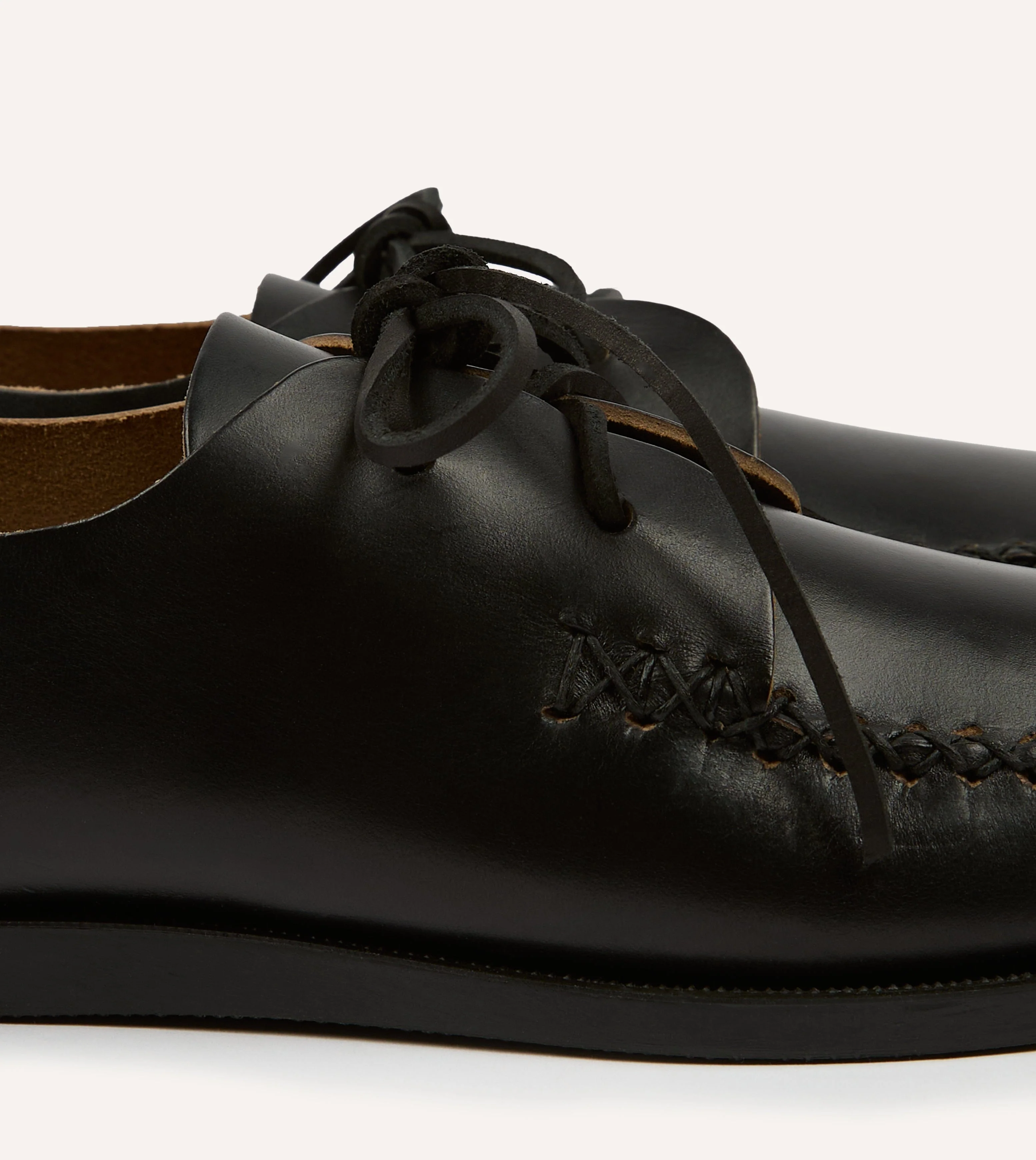 Yuketen Black Two-Piece Oxford with Camp Sole - Image 3