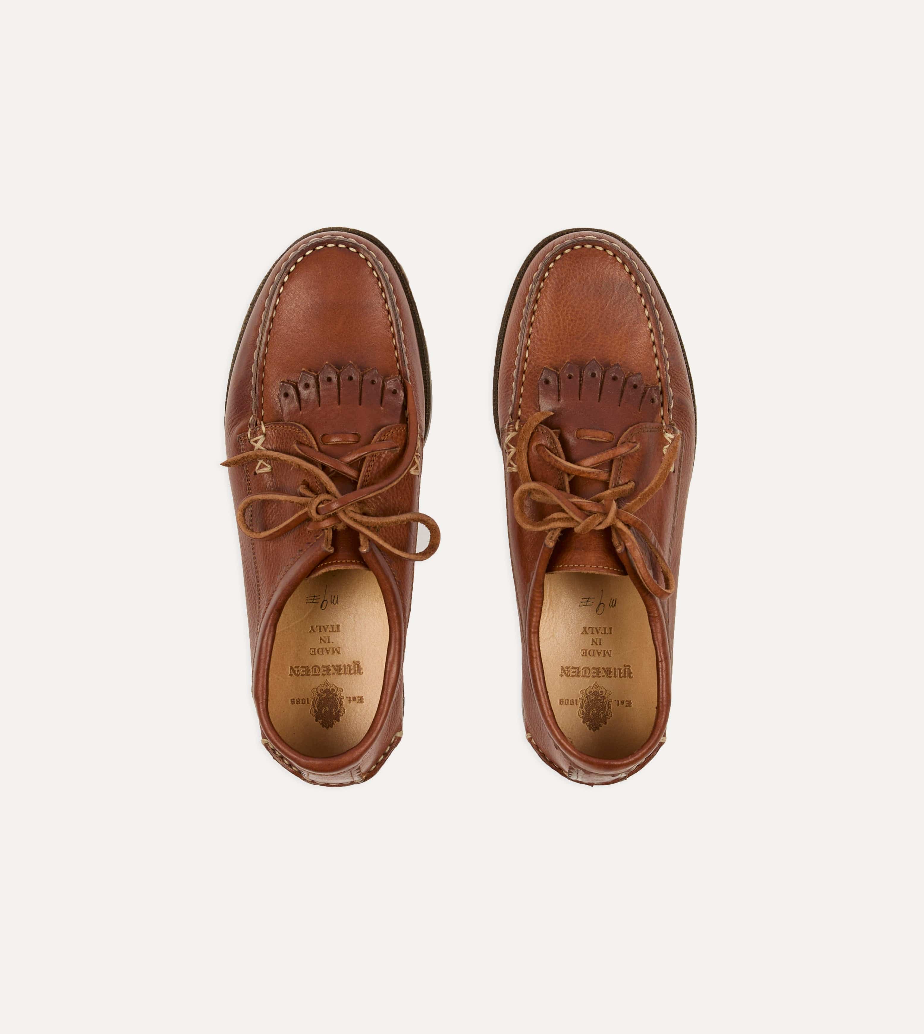 Yuketen Cognac Italian Blucher with Camp Sole - Image 4